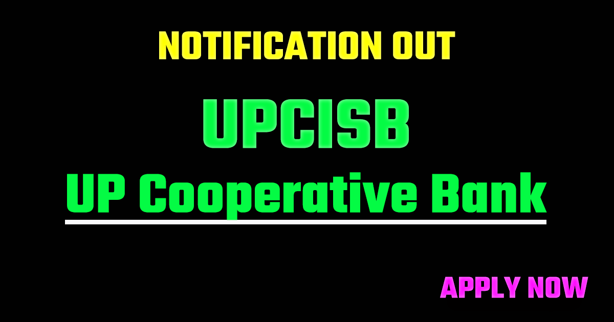 UPCISB UP Cooperative Bank Various Post 2026